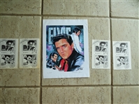 The Elvis Pressley Package: Numbered Lithograph + (4) Elvis Stamp Ballots