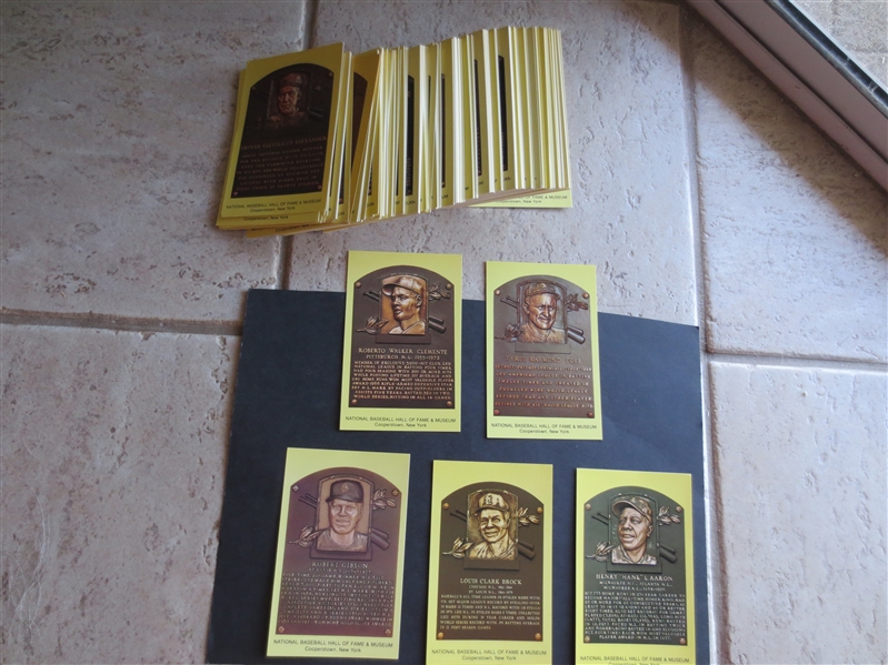 (260) Baseball Hall of Fame Plaque Postcards with all the Superstars!  Duplication.