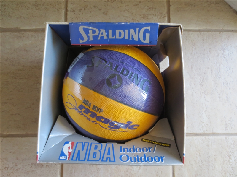 Autographed Magic Johnson Basketball by Spalding in its Original Box!