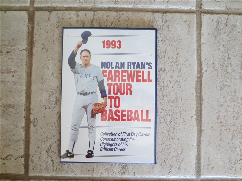 Autographed 1993 Nolan Ryan's Farewell Tour to Baseball Collection of First Day Covers with JSA Cert.