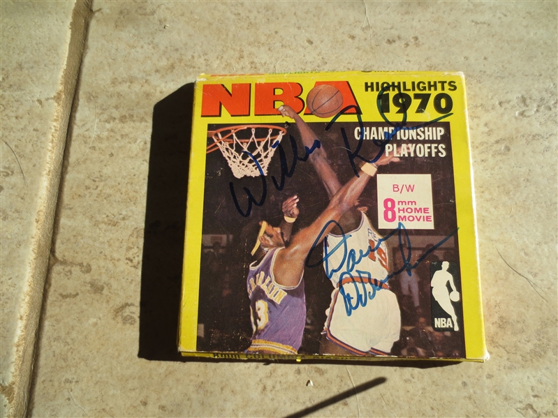 Autographed Willis Reed and Dave DeBusschere 1970 Championship Playoffs 8mm Home Movie in box