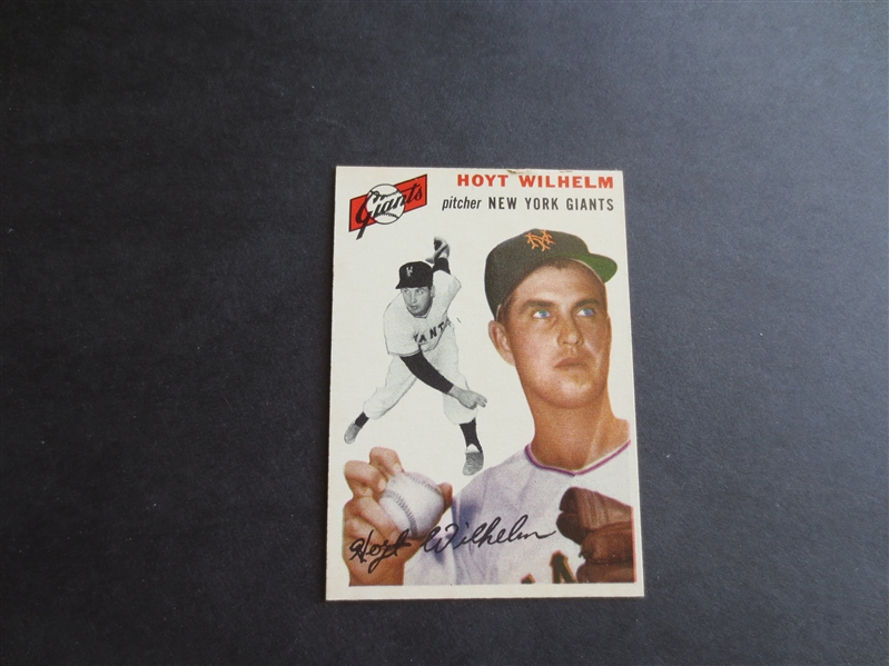1954 Topps Hoyt Wilhelm Baseball Card #36 in Beautiful Condition Hall of Famer!