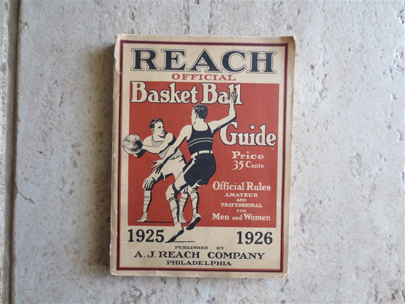 1925-26 Reach Basketball Guide in nice shape