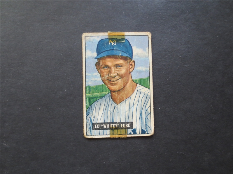1951 Bowman Whitey Ford Rookie Baseball Card in affordable condition #1