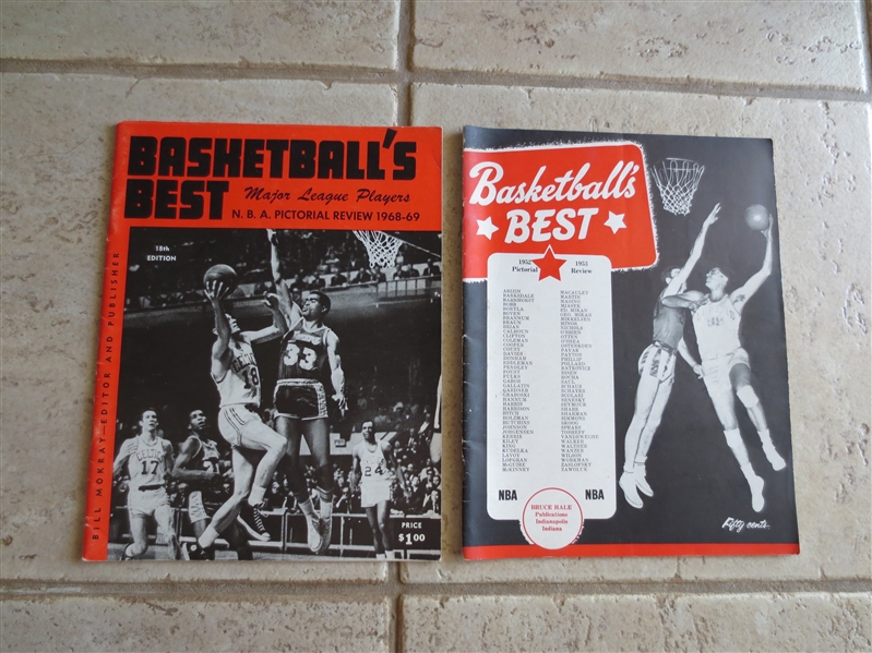 (2) NBA Basketball's Best Pictorial Revieiws Magazines: 1952-53 and 1968-69