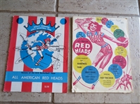 (2) different 1960s All American Red Heads Ladies Pro Basketball Programs