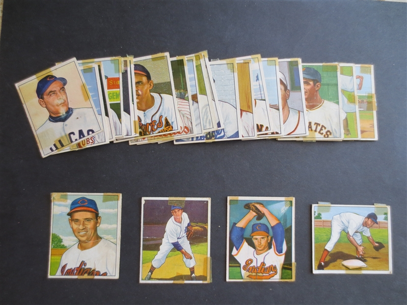 (28) different 1950 Bowman Baseball Cards in affordable condition