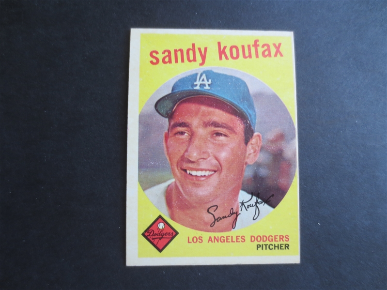 1959 Topps Sandy Koufax baseball card #163 in very nice condition!