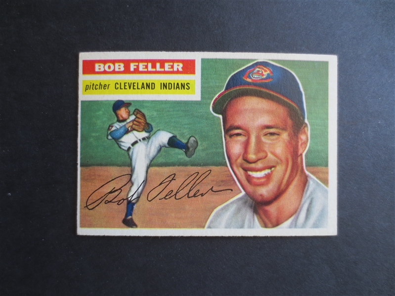 1956 Topps Bob Feller baseball card #200 in very nice shape!