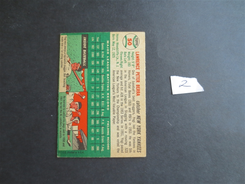 1954 Topps Yogi Berra baseball card in affordable condition #50                  2