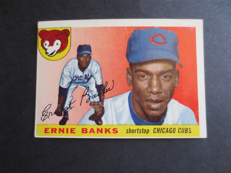 1955 Topps Ernie Banks Baseball Card in Very Nice Condition #28