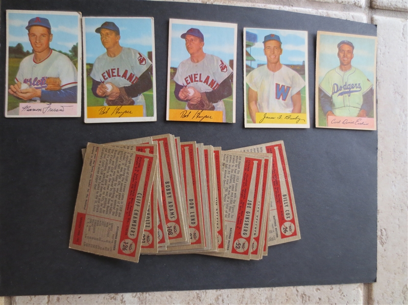 (38) 1954 Bowman baseball cards in assorted condition with a few duplicates
