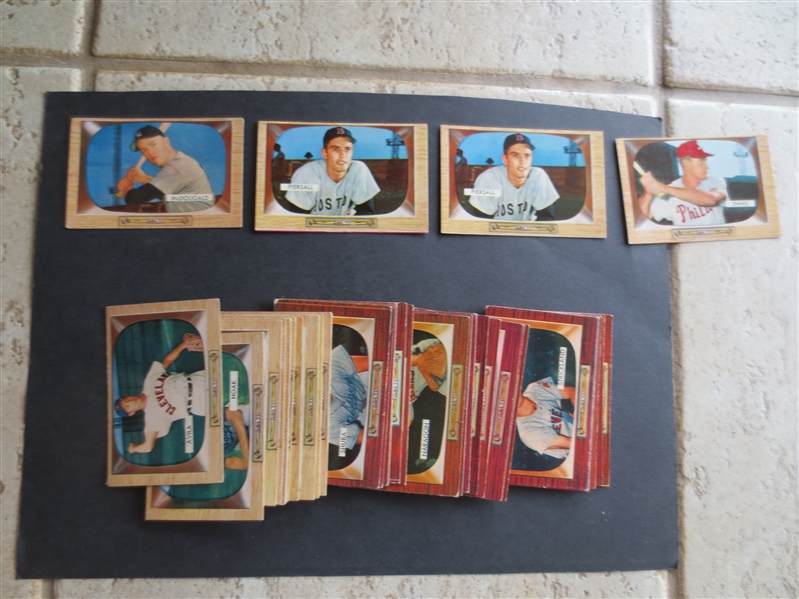 (50) 1955 Bowman Baseball cards with Dodgers and Yankees with some duplication---most of the cards are in really nice shape