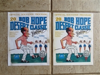 (2) Autographed Bob Hope Program Covers from the 20th Annual Bob Hope Desert Classic on the 1979 PGA Tour