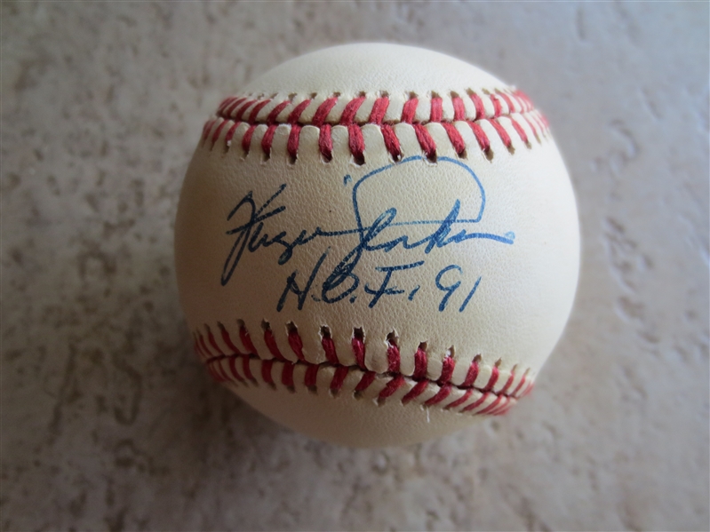 Autographed Fergie Jenkins Rawlings Official NL Baseball William White Pres.
