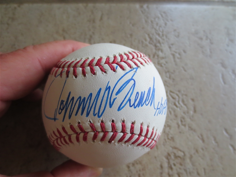 Autographed Johnny Bench Single Signed Official Major League Baseball on sweet spot