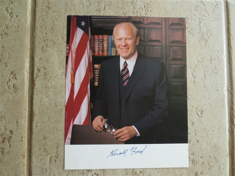 Autographed Gerald Ford Color Photo as President of the United States