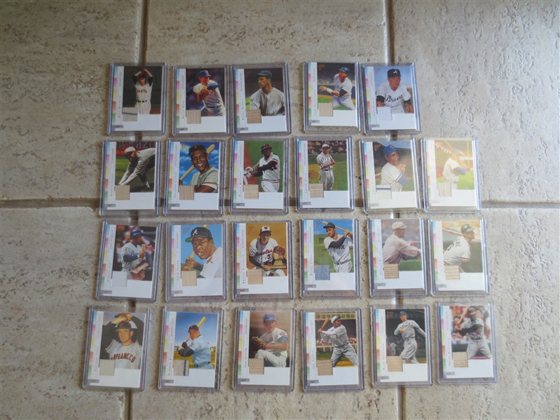 (23) different 2003 Topps Gallery Artifact Game Used Bat Baseball Cards---All Hall of Famers!
