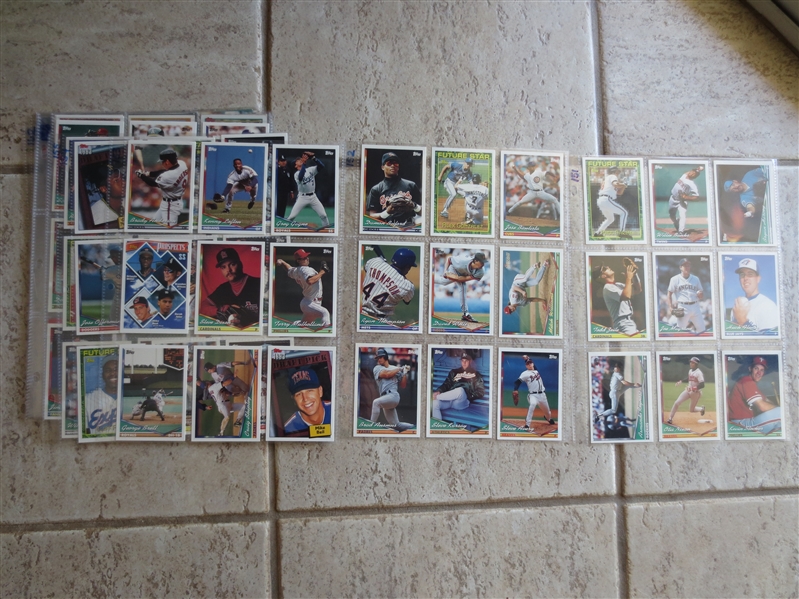 (90) 1990's Baseball Cards with stars