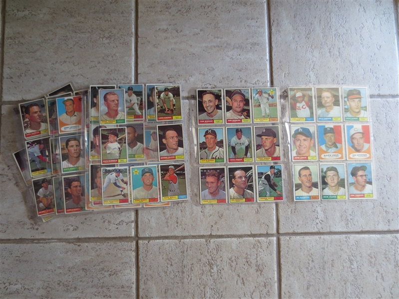 (110) different 1961 Topps Baseball Cards in nice condition