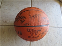 Autographed 1970s Harlem Globetrotters Basketball with 18 signatures including Curly Neal and Geese Ausbie
