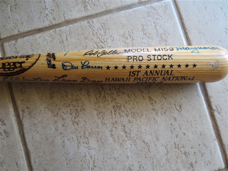 Autographed 1994 Hawaii National Signed Baseball Bat with 10 signatures of Sports Superstars
