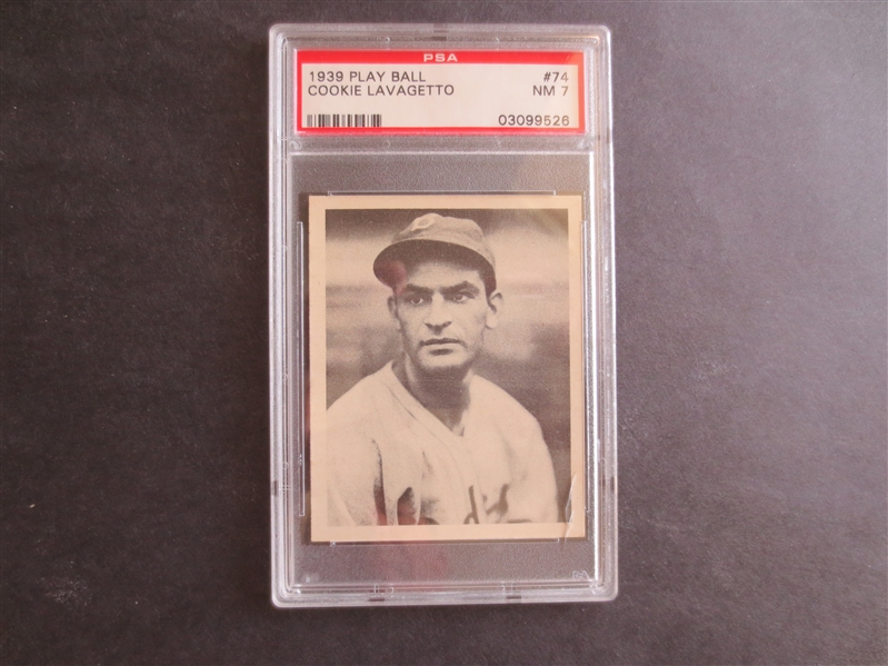 1939 Play Ball Cookie Lavagetto PSA 7 near mint baseball card with no qualifiers #74