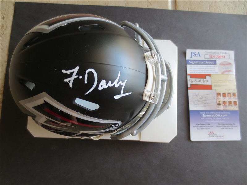 Autographed Frank Darby Football Mini Helmet with cert. from JSA  Atlanta Falcons