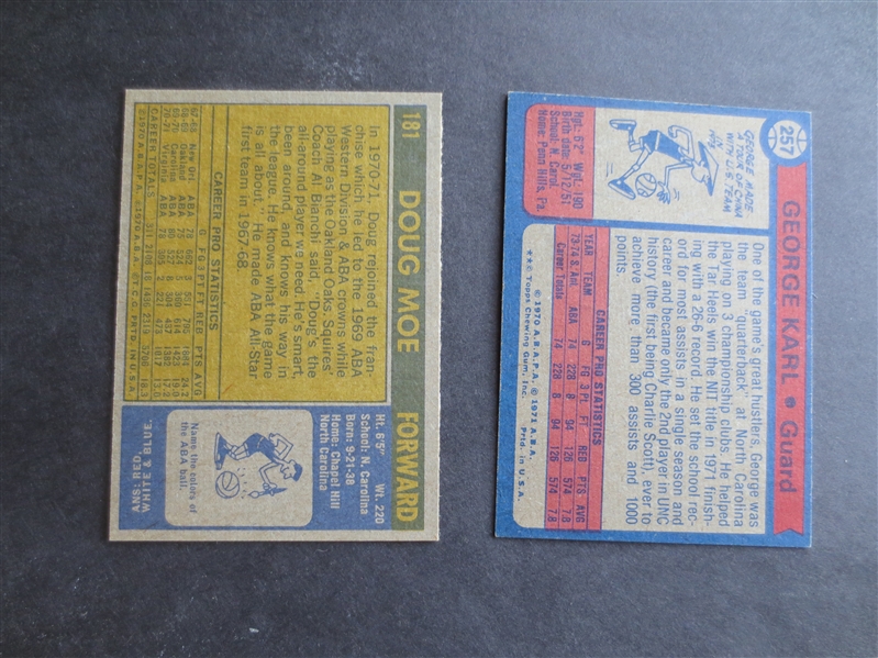 Two Topps Basketball Cards of players who would later be NBA Coaches