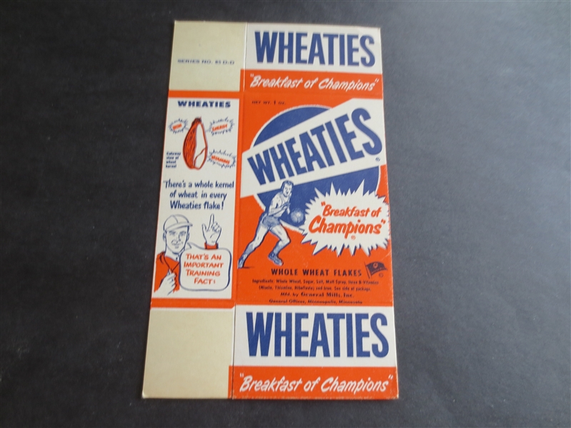 1950's Wheaties Basketball Partial Cut Box 7 x 4.5