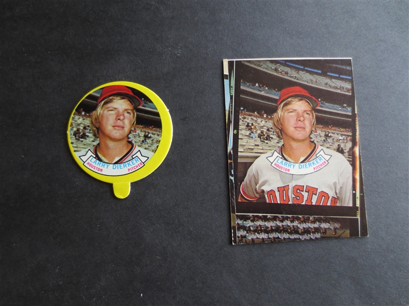 1973 Topps Candy Lid and Production Proof Larry Dierker