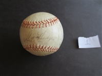 Autographed Baseball with 18 signatures including Gil Hodges on the sweet spot     1