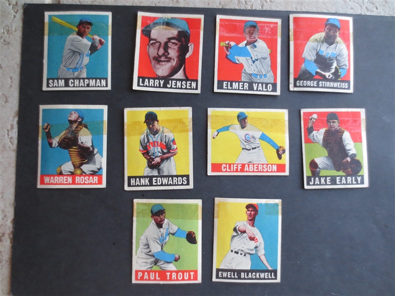 (10) different 1948 Leaf Baseball Cards in affordable condition