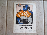 1926 Chicago Bears at Los Angeles Tigers Pro Football Program---Red Grange & George Halas WOW!