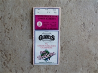 1989 World Series Game 3 Earthquake Baseball Ticket Oakland As at San Francisco Giants
