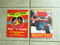 1980 Roberto Duran vs. Sugar Ray Leonard Championship Program + Evander Holyfield vs. George Foreman Sports Illustrated