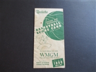 1948-49 New York Knicks BAA and Local College Pocket Schedule by Nedicks and WMGM Marty Glickman