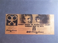 1973 Tennis Match Ticket Bobby Riggs vs. Margaret Court