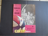 1968-69 Minnesota Pipers vs. Oakland Oaks ABA Basketball Program Connie Hawkins Rick Barry Larry Brown