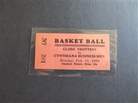 1939 Harlem Globe Trotters vs. Cynthiana Business Men Basket Ball Ticket  RARE!