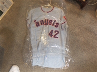 1971 Andy Hassler California Angels Road Game Used Worn Jersey One Year Style NOB McAuliffe Size 48  Beautiful!