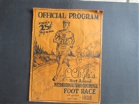 1928 First Annual International-Trans-Continental Foot Race Program Los Angeles to New York   WOW!