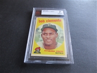1959 Topps Bob Clemente BVG 7 NMT Baseball Card #478                                                RC
