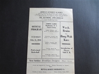 1941 Washington Bruins (All Black Basketball Team) Basketball Program vs. Hong Wah Kues  RARE!