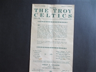 1940 ABL American Basketball League Playoff Program Scorecard Philadelphia Sphas at Troy Celtics