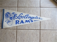 1950s-60s Los Angeles Rams Full Size Football Pennant in very nice shape!   29"