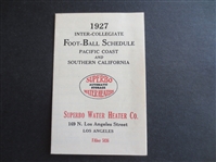 1927 Inter-Collegiate Football Schedule Pacific Coast and Southern California includes USC, UCLA, Stanford