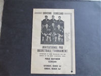 1941 Cleveland Invitational Pro Basketball Tournament Program  New York Original Celtics, NY Rens, Phil. Sphas, Detroit Eagles