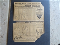 September 26, 1898 Boston Beaneaters vs. Brooklyn Bridegrooms Scored Official Scorecard with Duffy, Hamilton (HOF) and Collins  Rare!