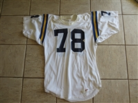 1970s UCLA Football Game Used Worn Mesh Jersey #78 by Spanjian Size 48